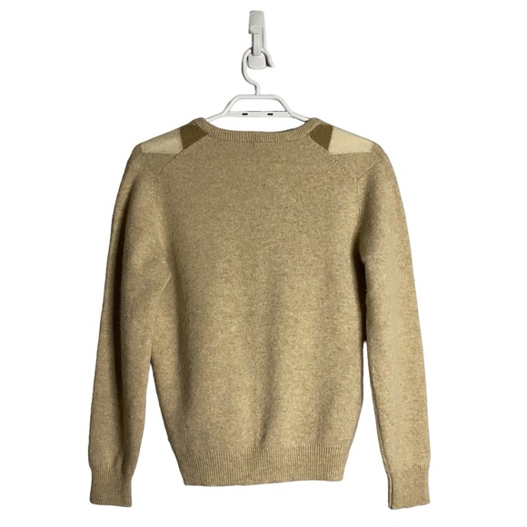 Wolsey Women's Tan Argyle 100% Lambswool Knit Sweater - Picture 8 of 8